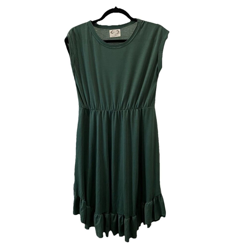 Mia Joy Joyfolie Green Cap Sleeve Ruffle Midi Dress Girls Youth Size 14